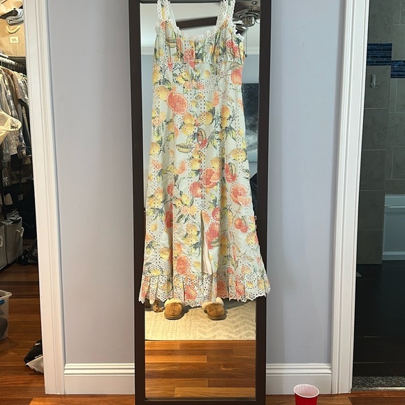 Anthropologie eyelet fruit midi dress - Picture 5 of 10